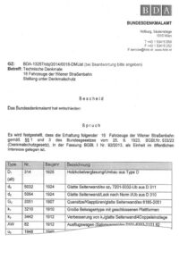 Bescheid des Bundesdenkmalamtes zum Denkmalschutz von VEF-Fahrzeugen