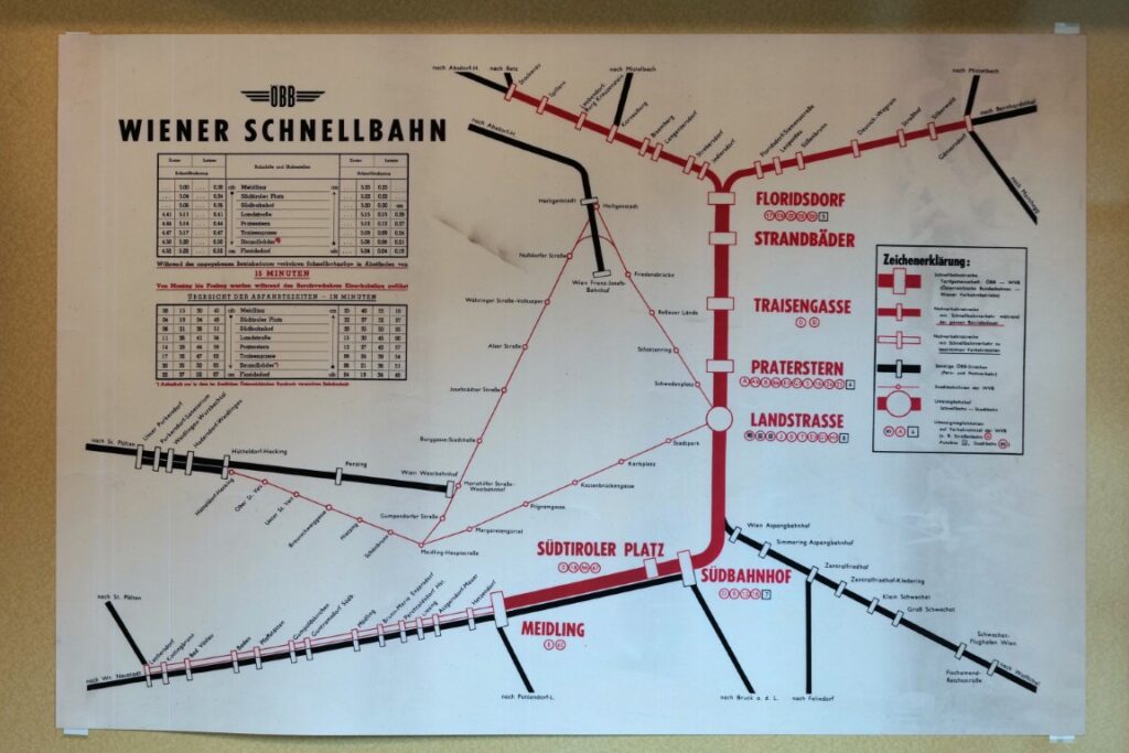 Alter Schnellbahnplan im 4030.210